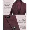 image:imageCOOFANDY Mens Blazer Casual Two Buttons Sport Coats Lightweight Suit JacketZdark Red