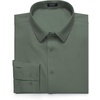 image:imageCOOFANDY Mens Business Dress Shirts Wrinkle Free Long Sleeve Regular Fit Dress Shirt Textured Casual Button Down ShirtsArmy Green