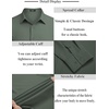 image:imageCOOFANDY Mens Business Dress Shirts Wrinkle Free Long Sleeve Regular Fit Dress Shirt Textured Casual Button Down ShirtsArmy Green