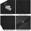image:imageCOOFANDY Mens Business Suit Vest Casual Dress Vest Slim Fit Formal WaistcoatBlack