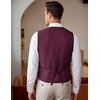 image:imageCOOFANDY Mens Business Suit Vest Slim Fit Dress Vest Wedding WaistcoatWine Red