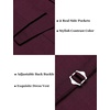image:imageCOOFANDY Mens Business Suit Vest Slim Fit Dress Vest Wedding WaistcoatWine Red