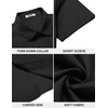 image:imageCOOFANDY Mens Button Down Shirt Short Sleeve Dress Shirt Casual Beach Summer Wedding ShirtBlack
