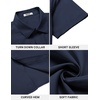 image:imageCOOFANDY Mens Button Down Shirt Short Sleeve Dress Shirt Casual Beach Summer Wedding ShirtBlue