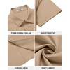 image:imageCOOFANDY Mens Button Down Shirt Short Sleeve Dress Shirt Casual Beach Summer Wedding ShirtKhaki