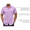 image:imageCOOFANDY Mens Button Down Shirt Short Sleeve Dress Shirt Casual Beach Summer Wedding ShirtLavender