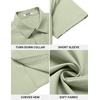 image:imageCOOFANDY Mens Button Down Shirt Short Sleeve Dress Shirt Casual Beach Summer Wedding ShirtLight Green
