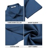image:imageCOOFANDY Mens Button Down Shirt Short Sleeve Dress Shirt Casual Beach Summer Wedding ShirtNavy Blue