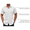 image:imageCOOFANDY Mens Button Down Shirt Short Sleeve Dress Shirt Casual Beach Summer Wedding ShirtWhite