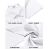 image:imageCOOFANDY Mens Button Down Shirt Short Sleeve Dress Shirt Casual Beach Summer Wedding ShirtWhite