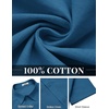 image:imageCOOFANDY Mens Button Down Shirts Short Sleeve Casual Shirt Cotton Summer Beach Linen Wedding ShirtsSea Blue