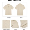 image:imageCOOFANDY Mens Button Down Shirts Short Sleeve Casual Shirts Summer Beach Linen Shirts with PocketBeige