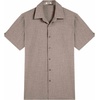 image:imageCOOFANDY Mens Button Down Shirts Short Sleeve Casual Shirts Summer Beach Linen Shirts with PocketBrown