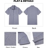 image:imageCOOFANDY Mens Button Down Shirts Short Sleeve Casual Shirts Summer Beach Linen Shirts with PocketDark Blue