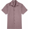 image:imageCOOFANDY Mens Button Down Shirts Short Sleeve Casual Shirts Summer Beach Linen Shirts with PocketDark Red