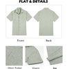 image:imageCOOFANDY Mens Button Down Shirts Short Sleeve Casual Shirts Summer Beach Linen Shirts with PocketGreen