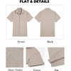 image:imageCOOFANDY Mens Button Down Shirts Short Sleeve Casual Shirts Summer Beach Linen Shirts with PocketKhaki