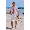image:imageCOOFANDY Mens Button Down Shirts Short Sleeve Casual Shirts Summer Beach Linen Shirts with PocketLight Purple
