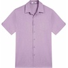 image:imageCOOFANDY Mens Button Down Shirts Short Sleeve Casual Shirts Summer Beach Linen Shirts with PocketLight Purple