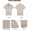 image:imageCOOFANDY Mens Button Down Shirts Short Sleeve Casual Shirts Summer Beach Linen Shirts with PocketStone