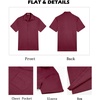 image:imageCOOFANDY Mens Button Down Shirts Short Sleeve Casual Shirts Summer Beach Linen Shirts with PocketWine Red