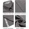 image:imageCOOFANDY Mens Button Down Shirts Short Sleeve Casual Summer Beach Vacation Wedding Shirt with PocketAdark Grey