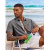 image:imageCOOFANDY Mens Button Down Shirts Short Sleeve Casual Summer Beach Vacation Wedding Shirt with PocketAdark Grey
