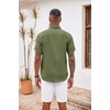 image:imageCOOFANDY Mens Button Down Shirts Short Sleeve Casual Summer Beach Vacation Wedding Shirt with PocketArmy Green
