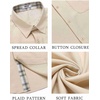 image:imageCOOFANDY Mens Button Down Shirts Short Sleeve Casual Summer Beach Vacation Wedding Shirt with PocketBeige