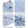 image:imageCOOFANDY Mens Button Down Shirts Short Sleeve Casual Summer Beach Vacation Wedding Shirt with PocketClear Blue