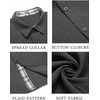 image:imageCOOFANDY Mens Button Down Shirts Short Sleeve Casual Summer Beach Vacation Wedding Shirt with PocketDeep Grey