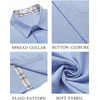 image:imageCOOFANDY Mens Button Down Shirts Short Sleeve Casual Summer Beach Vacation Wedding Shirt with PocketDenim Blue