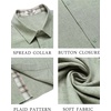 image:imageCOOFANDY Mens Button Down Shirts Short Sleeve Casual Summer Beach Vacation Wedding Shirt with PocketGreen