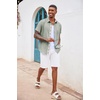 image:imageCOOFANDY Mens Button Down Shirts Short Sleeve Casual Summer Beach Vacation Wedding Shirt with PocketGreen