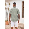image:imageCOOFANDY Mens Button Down Shirts Short Sleeve Casual Summer Beach Vacation Wedding Shirt with PocketGreen