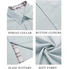 image:imageCOOFANDY Mens Button Down Shirts Short Sleeve Casual Summer Beach Vacation Wedding Shirt with PocketLight Blue