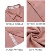 image:imageCOOFANDY Mens Button Down Shirts Short Sleeve Casual Summer Beach Vacation Wedding Shirt with PocketMisty Rose
