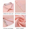 image:imageCOOFANDY Mens Button Down Shirts Short Sleeve Casual Summer Beach Vacation Wedding Shirt with PocketPink