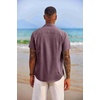 image:imageCOOFANDY Mens Button Down Shirts Short Sleeve Casual Summer Beach Vacation Wedding Shirt with PocketRed