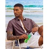 image:imageCOOFANDY Mens Button Down Shirts Short Sleeve Casual Summer Beach Vacation Wedding Shirt with PocketRed