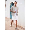 image:imageCOOFANDY Mens Button Down Shirts Short Sleeve Casual Summer Beach Vacation Wedding Shirt with PocketStone