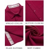 image:imageCOOFANDY Mens Button Down Shirts Short Sleeve Casual Summer Beach Vacation Wedding Shirt with PocketWine Red