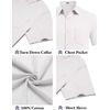 image:imageCOOFANDY Mens Button Down Short Sleeve Shirt Casual Cotton Summer Beach Linen Wedding Shirts with PocketWhite