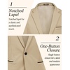 image:imageCOOFANDY Mens Casual Blazer Jacket Slim Fit Sports Coat Business Suit Jackets One ButtonApricot
