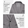 image:imageCOOFANDY Mens Casual Blazer Jacket Slim Fit Sports Coat Business Suit Jackets One ButtonGrey