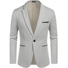 image:imageCOOFANDY Mens Casual Blazer Jacket Slim Fit Sports Coat Business Suit Jackets One ButtonLight Gray