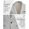 image:imageCOOFANDY Mens Casual Blazer Jacket Slim Fit Sports Coat Business Suit Jackets One ButtonLight Gray