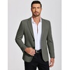 image:imageCOOFANDY Mens Casual Blazer Knit Sport Coat Lightweight Two Button Suit JacketArmy Green