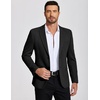 image:imageCOOFANDY Mens Casual Blazer Knit Sport Coat Lightweight Two Button Suit JacketBlack