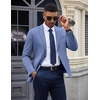 image:imageCOOFANDY Mens Casual Blazer Knit Sport Coat Lightweight Two Button Suit JacketBlue